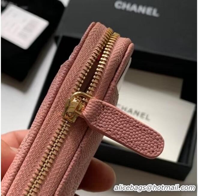 Most Popular Chanel card holder Calfskin AP1650 pink