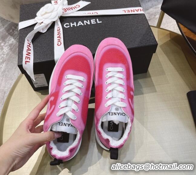 Best Price Chanel Denim Sneakers G37122 Pink 2021