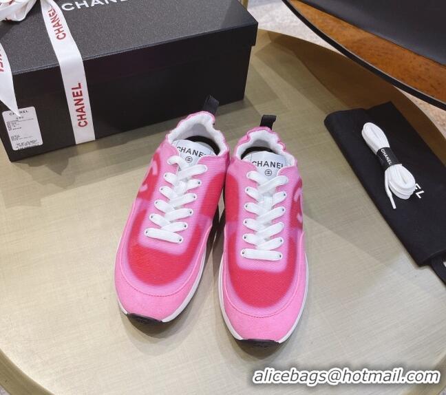 Best Price Chanel Denim Sneakers G37122 Pink 2021