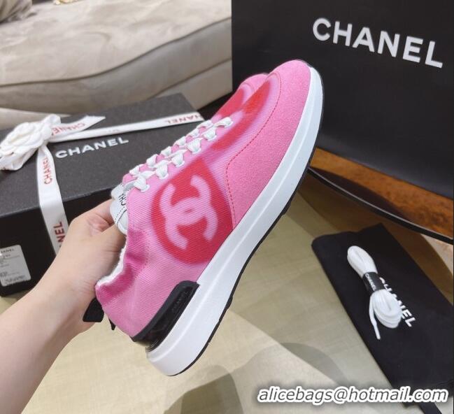 Best Price Chanel Denim Sneakers G37122 Pink 2021