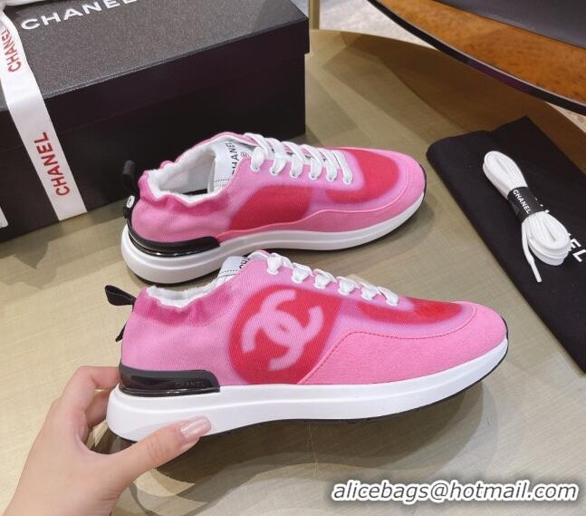 Best Price Chanel Denim Sneakers G37122 Pink 2021