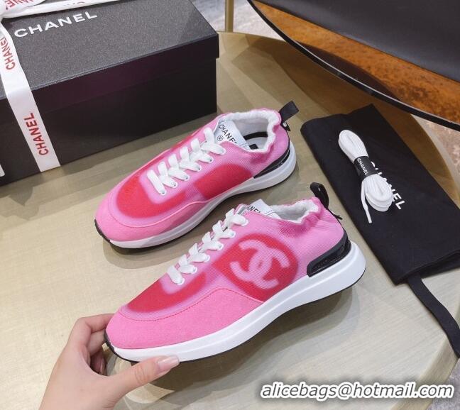 Best Price Chanel Denim Sneakers G37122 Pink 2021