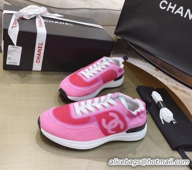 Best Price Chanel Denim Sneakers G37122 Pink 2021