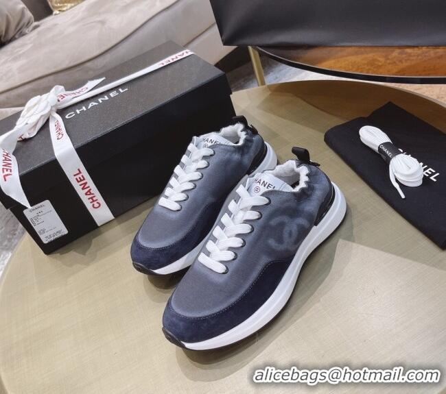 Duplicate Chanel Denim Sneakers G37122 Gray 2021