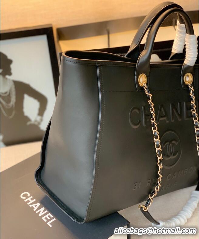 Shop Grade Promotional Chanel Original Leather Shopping Bag A66945 Black