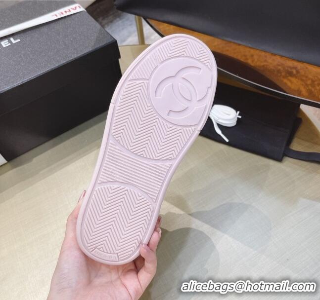 Best Price Chanel Canvas Sneakers CCS05 White/Pink 2021