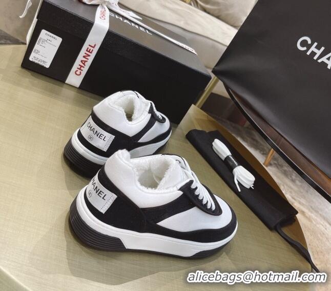 Inexpensive Chanel Canvas Sneakers CCS05 White/Black 2021