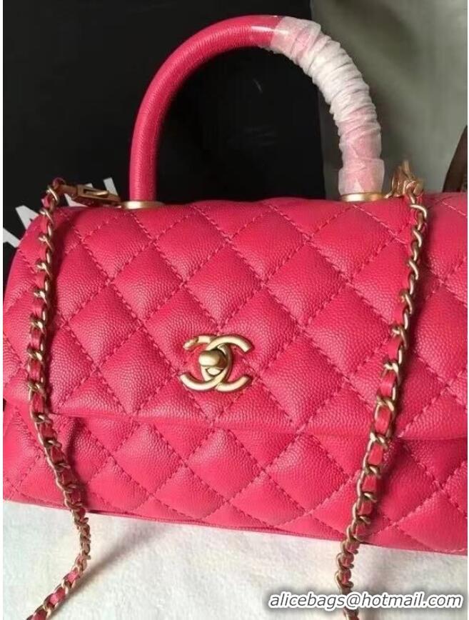 Grade Quality Chanel flap bag with top handle A92990 Rose