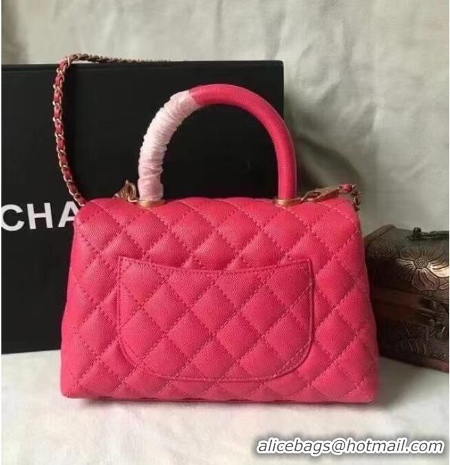 Grade Quality Chanel flap bag with top handle A92990 Rose