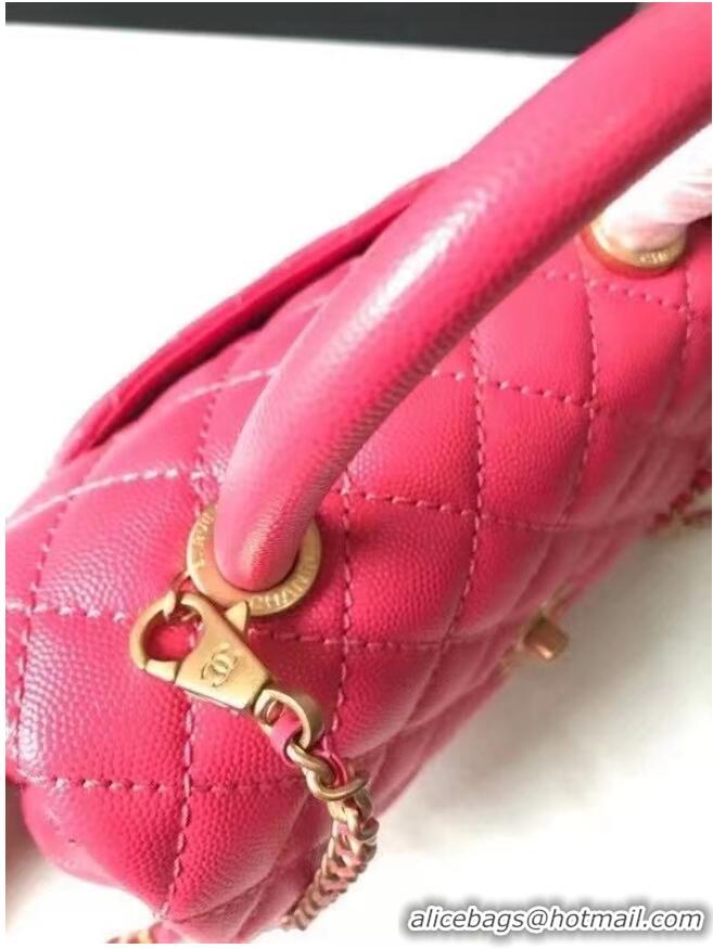 Grade Quality Chanel flap bag with top handle A92990 Rose