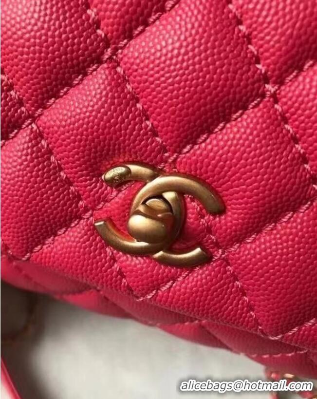 Grade Quality Chanel flap bag with top handle A92990 Rose