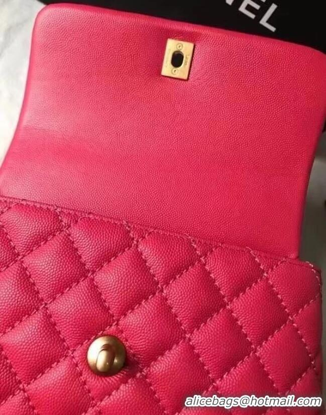 Grade Quality Chanel flap bag with top handle A92990 Rose