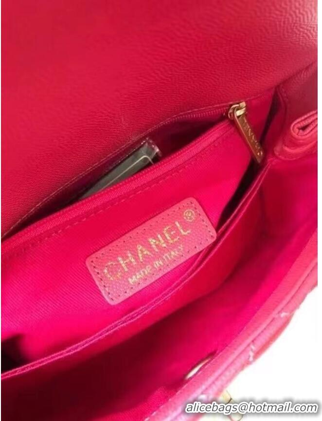 Grade Quality Chanel flap bag with top handle A92990 Rose