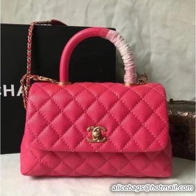 Grade Quality Chanel flap bag with top handle A92990 Rose