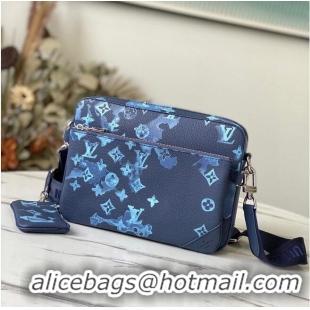 Best Discount Louis Vuitton Monogram Original Leather Trio POCHETTE METIS Bag M57840 Navy