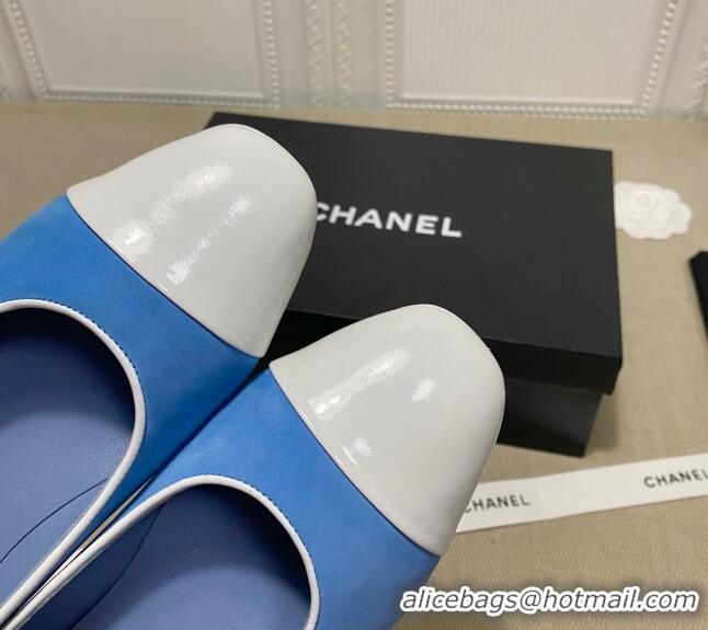 Low Price Chanel Suede Chain Ballerinas Pastel 042704 Blue 2021