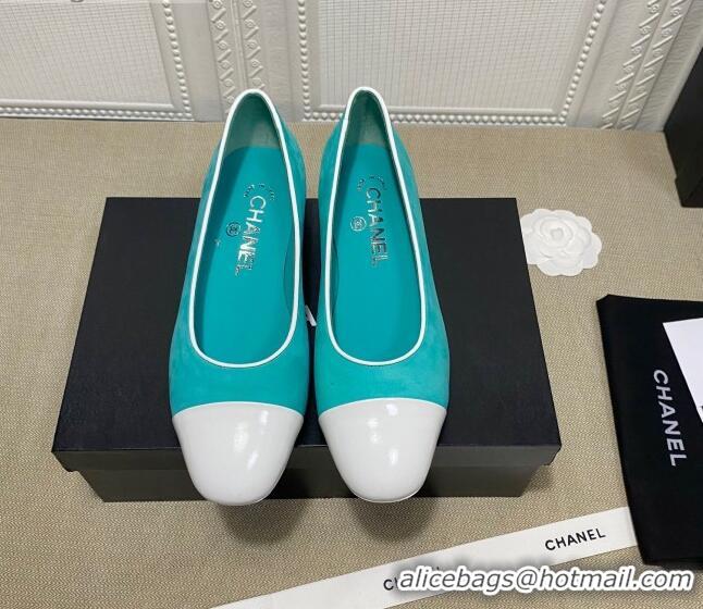 Reasonable Price Chanel Suede Chain Ballerinas Pastel 042704 Green 2021