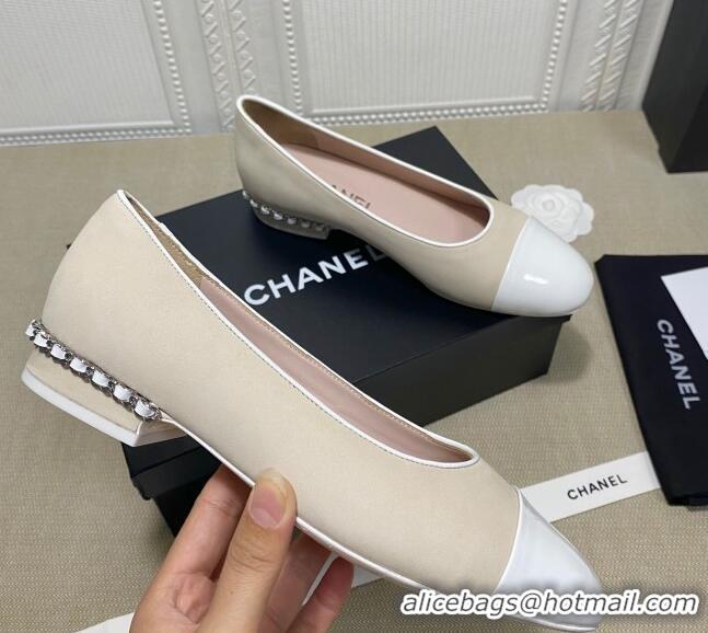 Classic Practical Chanel Suede Chain Ballerinas Pastel 042704 Gray 2021