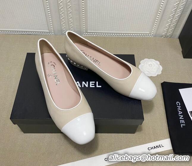 Classic Practical Chanel Suede Chain Ballerinas Pastel 042704 Gray 2021