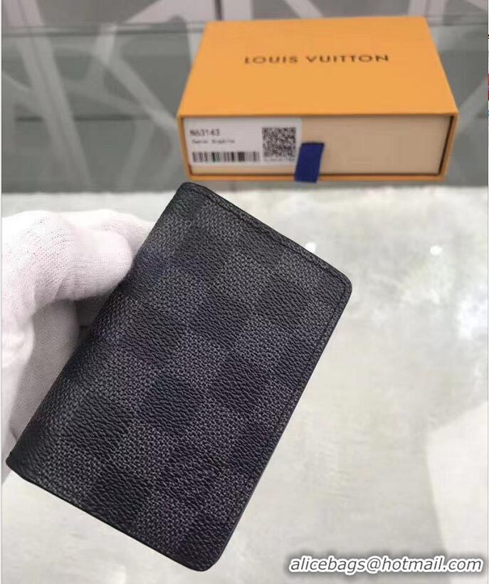 New Design Louis Vuitton Damier Graphite Canvas Pocket Organizer N63143