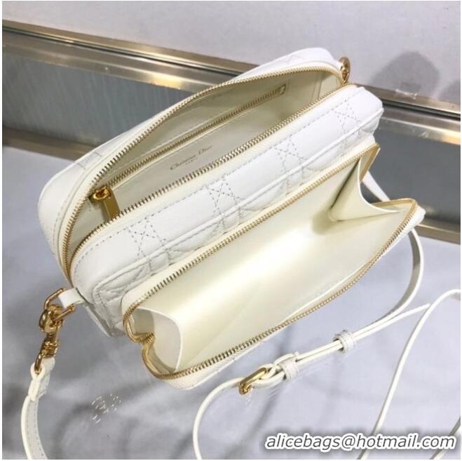 Promotional DIOR CARO DOUBLE POUCH Supple Cannage Calfskin S5037U White