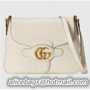 Luxury Discount Gucci Small messenger bag with Double G 648934 White