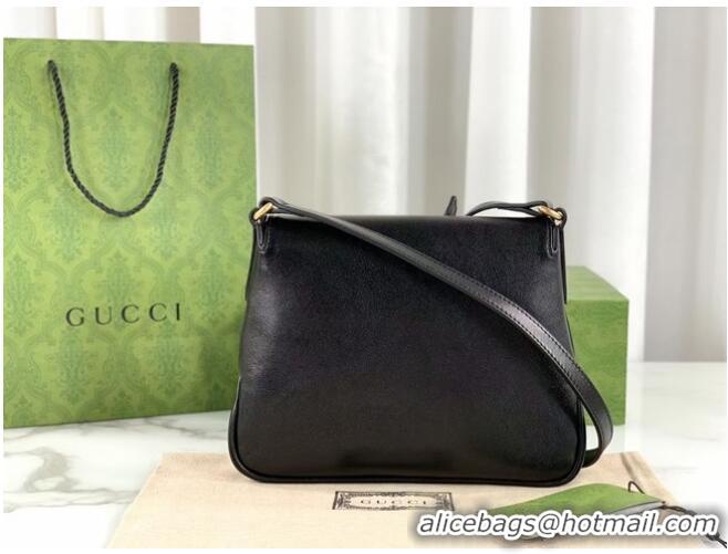 New Design Gucci Small messenger bag with Double G 648934 Black