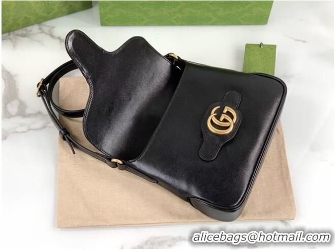 New Design Gucci Small messenger bag with Double G 648934 Black