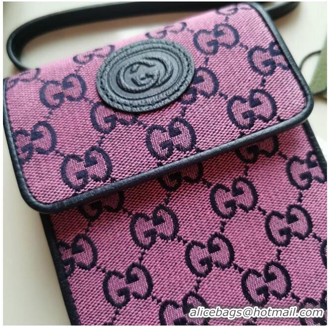 Top Quality Gucci Horsebit 1955 mini bag 657582 Pink