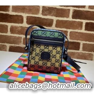 Spot Bulk Gucci Horsebit 1955 mini bag 658659 red&yellow&green& powder