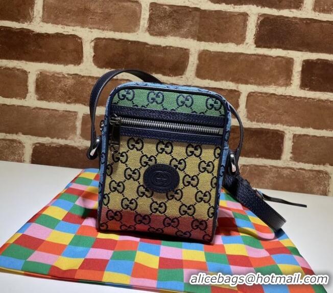 Spot Bulk Gucci Horsebit 1955 mini bag 658659 red&yellow&green& powder