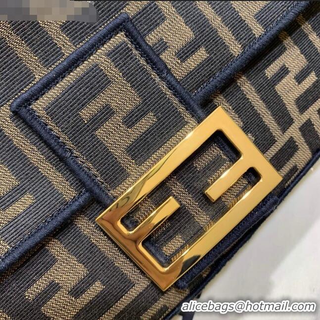 Top Quality Fendi FF Fabric Medium Baguette Bag F1292 Brown/Black 2021