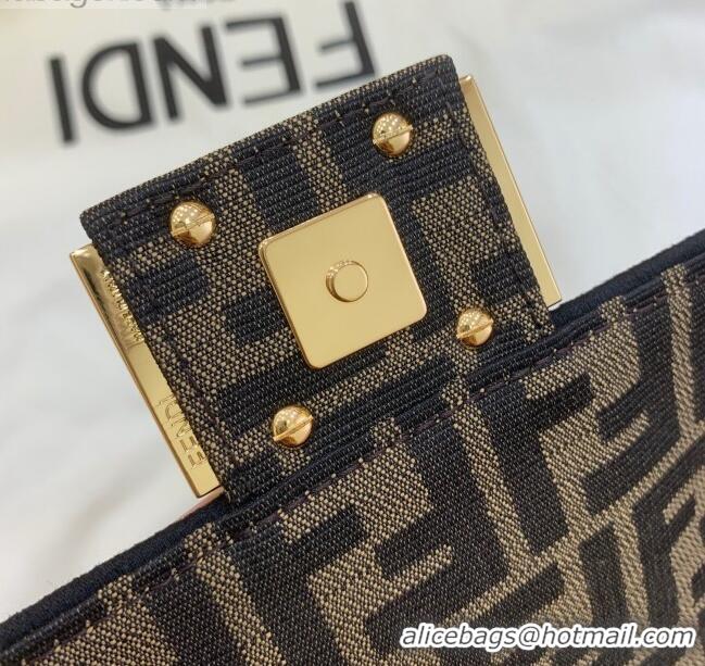 Market Sells Fendi FF Fabric Mini Baguette Bag F1293 Brown/Black 2021