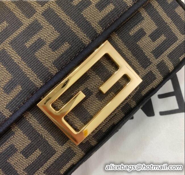 Market Sells Fendi FF Fabric Mini Baguette Bag F1293 Brown/Black 2021