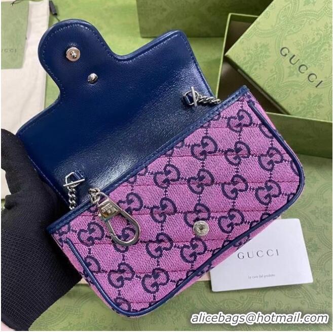 Trendy Design Gucci GG Marmont Multicolor super mini bag 476433 Pink