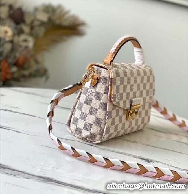 Super Quality Louis Vuitton Damier Azur canvas CROISETTE N50053 Pink