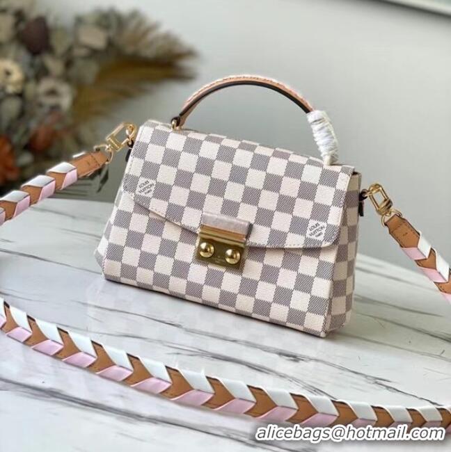 Super Quality Louis Vuitton Damier Azur canvas CROISETTE N50053 Pink