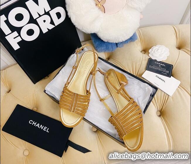 Unique Style Chanel Suede Strap Sandals 050759 Camel Brown 2021