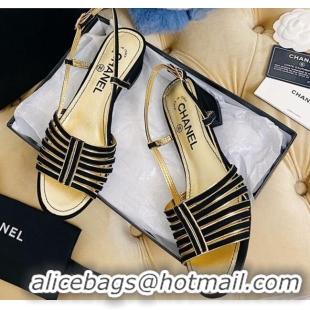 Best Product Chanel Suede Strap Sandals 050759 Black 2021