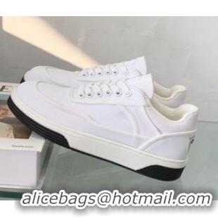 Comfortable Chanel Canvas Sneakers G37488 White 2021