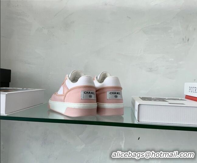 Most Popular Chanel Canvas Sneakers G37488 Pink/White 2021