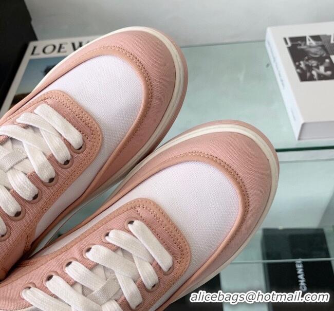 Most Popular Chanel Canvas Sneakers G37488 Pink/White 2021