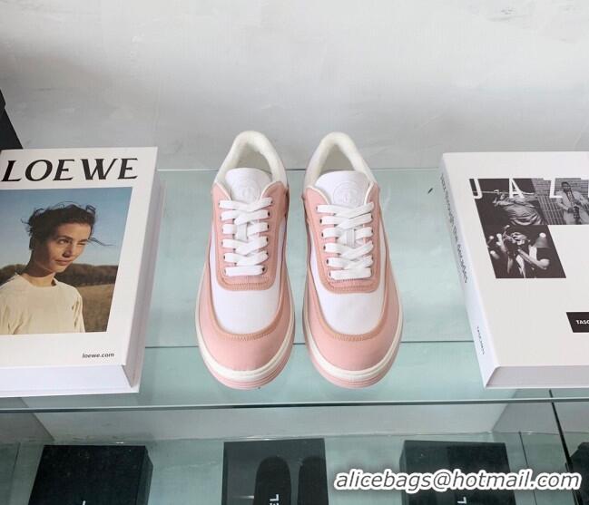 Most Popular Chanel Canvas Sneakers G37488 Pink/White 2021