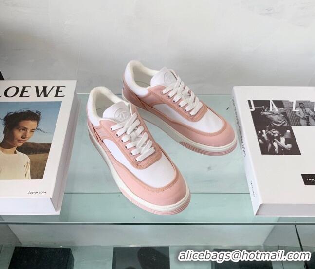 Most Popular Chanel Canvas Sneakers G37488 Pink/White 2021