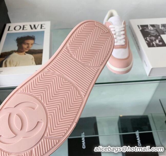 Most Popular Chanel Canvas Sneakers G37488 Pink/White 2021