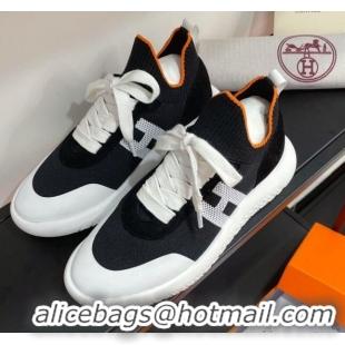 Trendy Design Hermes Crew Knit Sneakers 033069 Black 2021