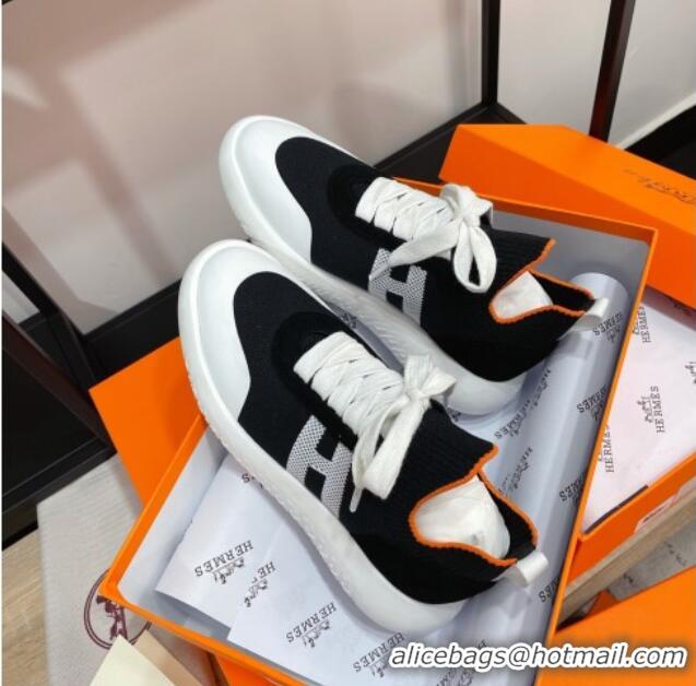 Trendy Design Hermes Crew Knit Sneakers 033069 Black 2021