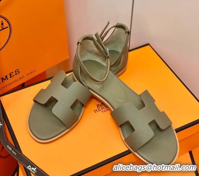 Cute Hermes Santorini Sandal in Smooth Swift Calfskin 331084 Apricot