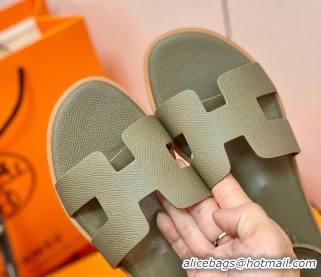 Cute Hermes Santorini Sandal in Smooth Swift Calfskin 331084 Apricot