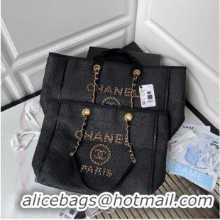 Super Quality Chanel Large Weave Shopping Bag A66941 Black